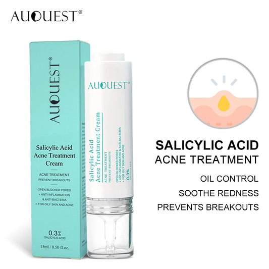 AUQUEST Salicylic Acid Acne Cream – Oil Control, Pore Care, Niacinamide, 15ml