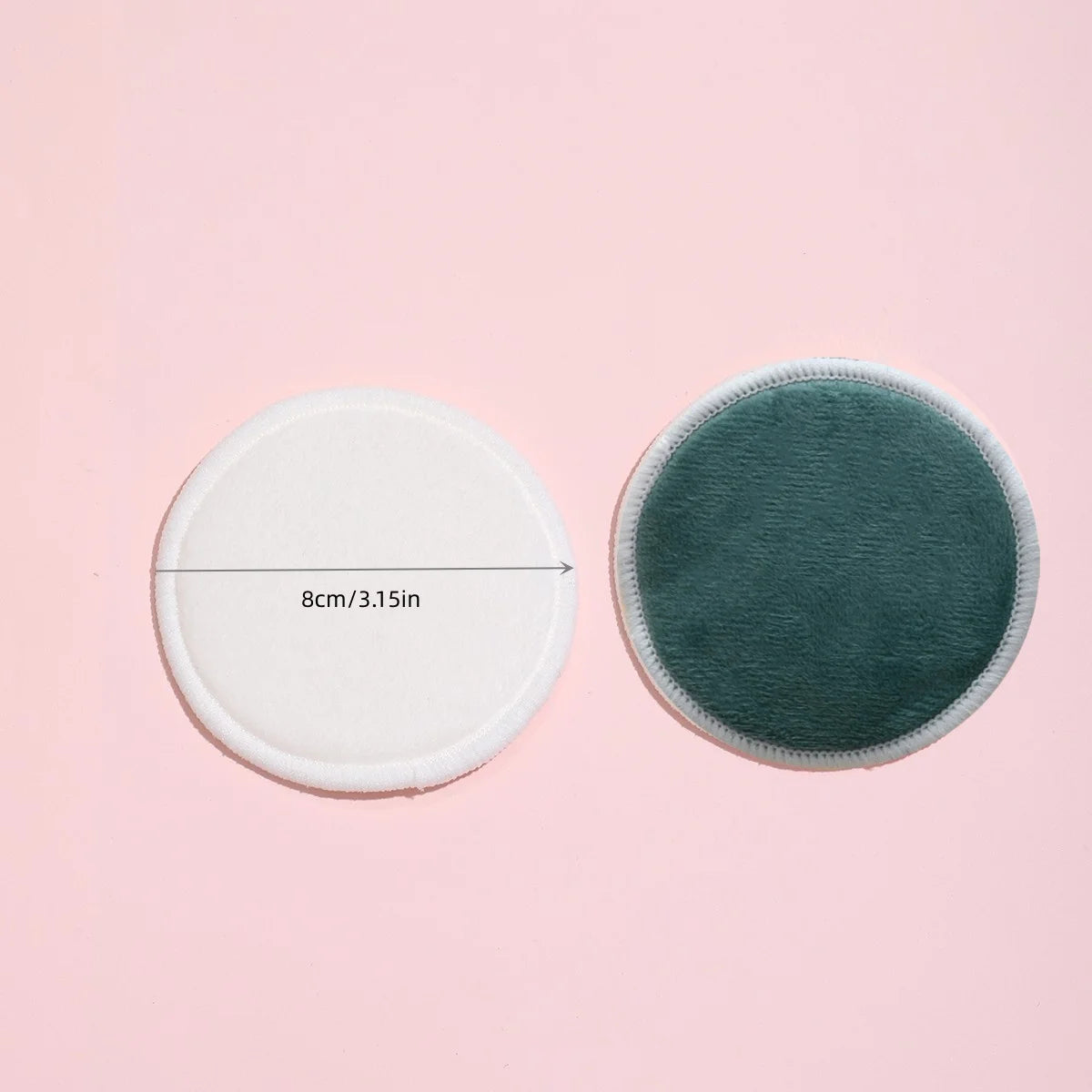 10/12pcs Reusable Makeup Remover Pads With Mesh Pouch for Facial Cleansing