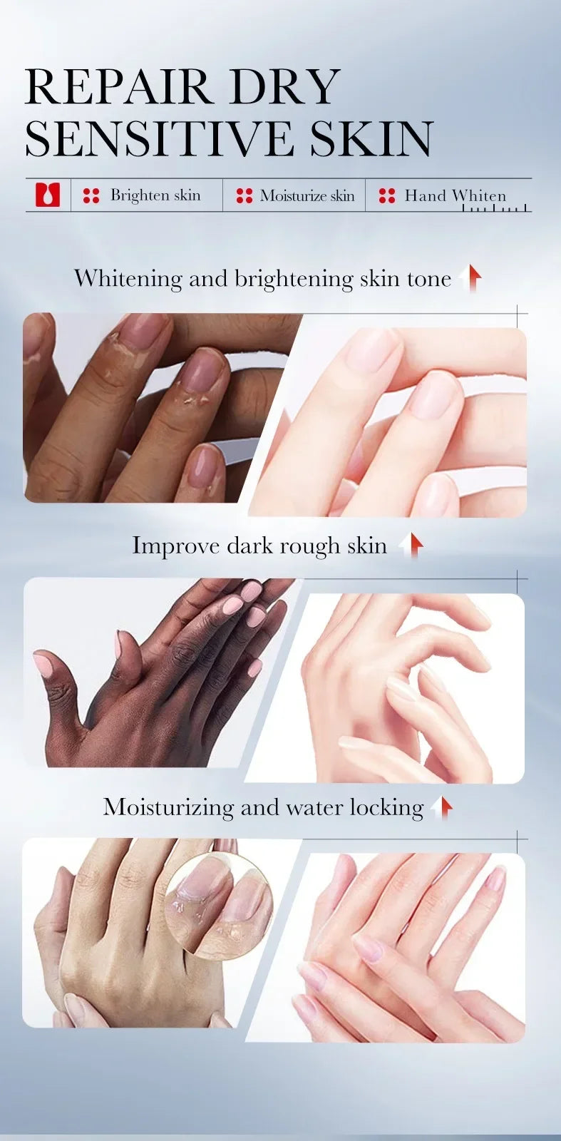 Kojic Acid Anti-wrinkle Hand Cream Skin Soften Nourish Anti-drying Whitening Moisturizing Korean SkinCare Cracked Repair Product