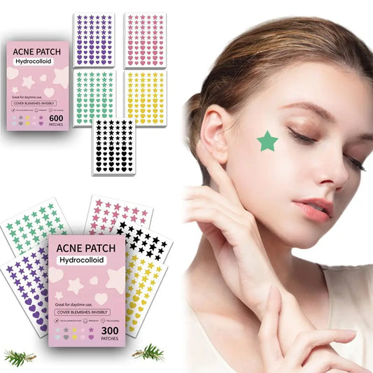 Acne Dot Patches Anti-allergy Sticker Star/Heart Shaped Acne Cover Patch Invisible Healing Acne Treatment Pimple Remover