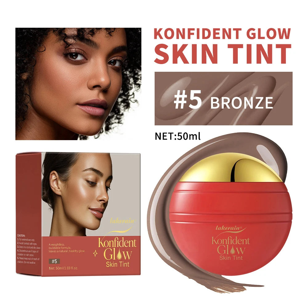 Lakerain Oil-free Glass Skin Foundation Self-clearing & Smooth Even Skin Tone Nourishes the Skin Easy to Carry Liquid Foundation