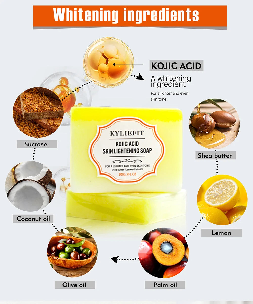 KYLIEFIT Lemon & Turmeric Perfect Combination Body Scrub, Whitening, Moisturizing, Anti Oxidation, Exfoliate,Brighten Skin Tone