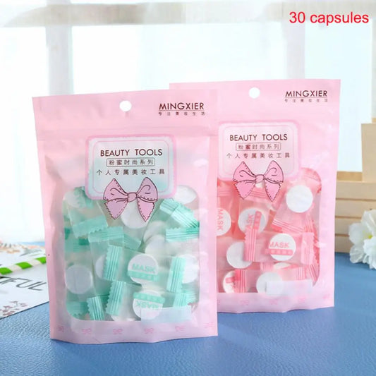 Compressed Mask Skin Care Desechable Nonwovens Paper Compressed Mask Skin Care Made Facial Mask Fabric Independent Packaging