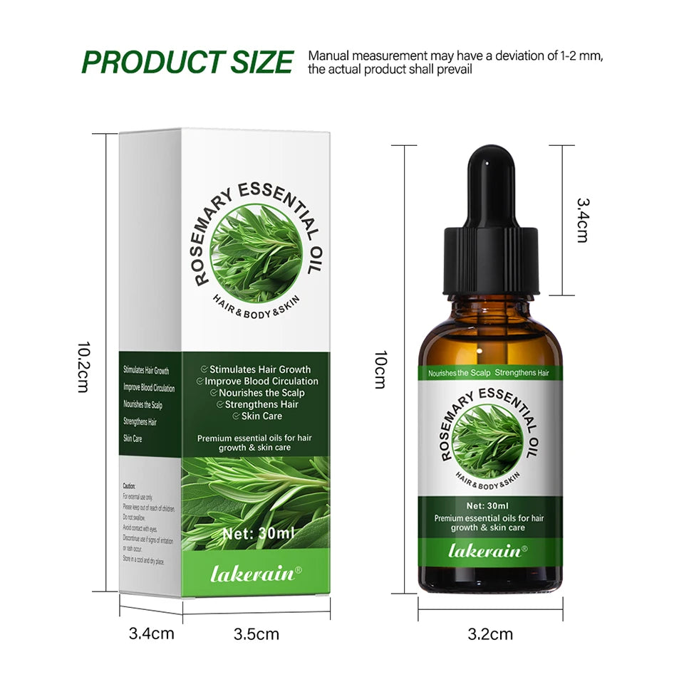 30ml Natural Essential Oils Plant Extract Serum Massage Oil For Hair Skin Body Relax Black Seed Oil Rosemary Oil 1 Bottle