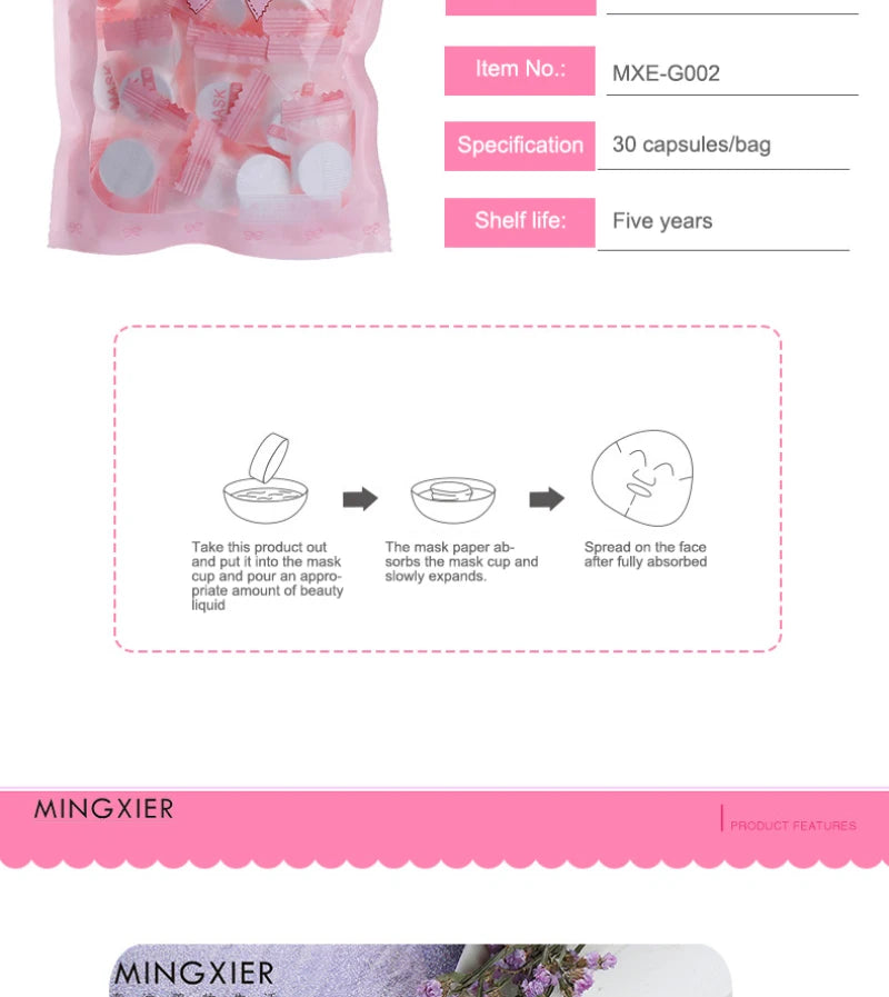 Compressed Mask Skin Care Desechable Nonwovens Paper Compressed Mask Skin Care Made Facial Mask Fabric Independent Packaging