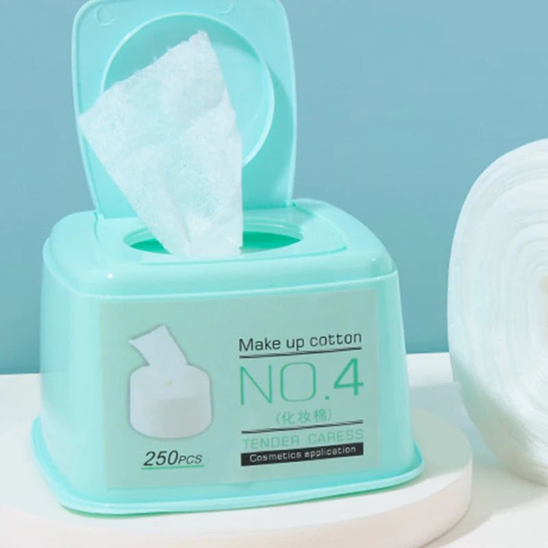 250 Disposable Face Towels – Cotton Soft Dry Wipes for Sensitive Skin & Makeup Removal