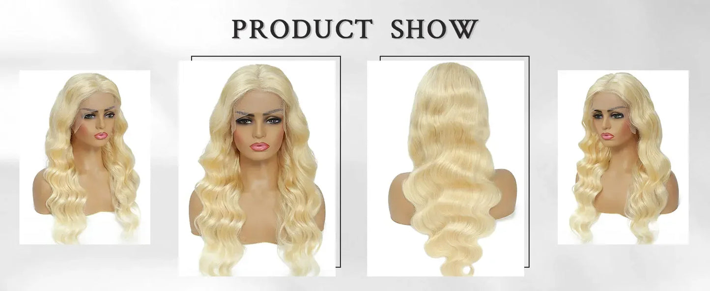 613 Blonde Body Wave Lace Front Wig | 13x4 & 13x6 HD Transparent Human Hair | 30" 40" 42" Pre-Plucked Brazilian Wig