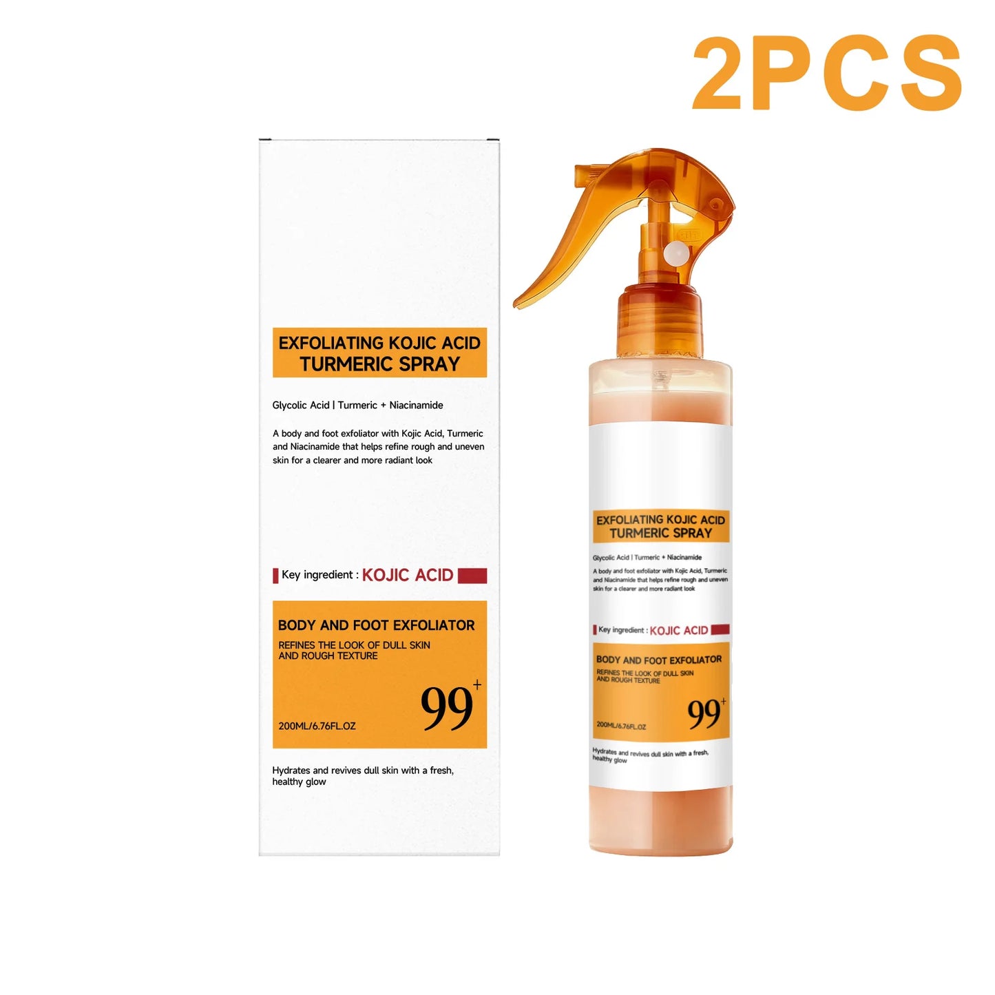 Kojic Acid Turmeric Spray and Essence Keratin Care Exfoliating Peeling Solution Nourishing Hydrating Skin Care Firmness Serum