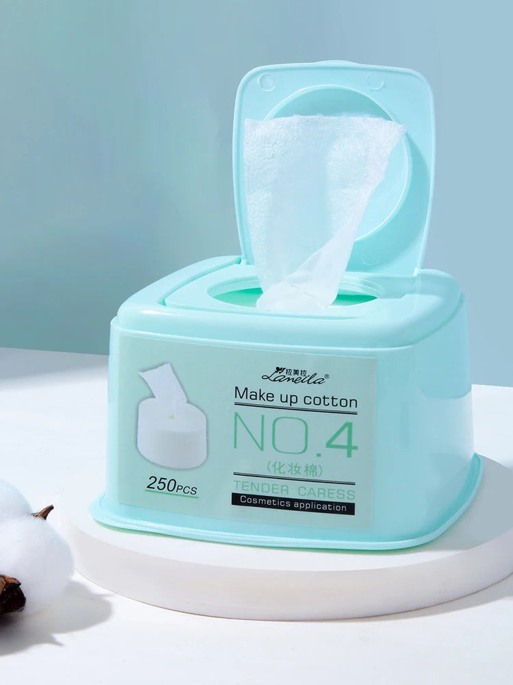 250 Disposable Face Towels – Cotton Soft Dry Wipes for Sensitive Skin & Makeup Removal