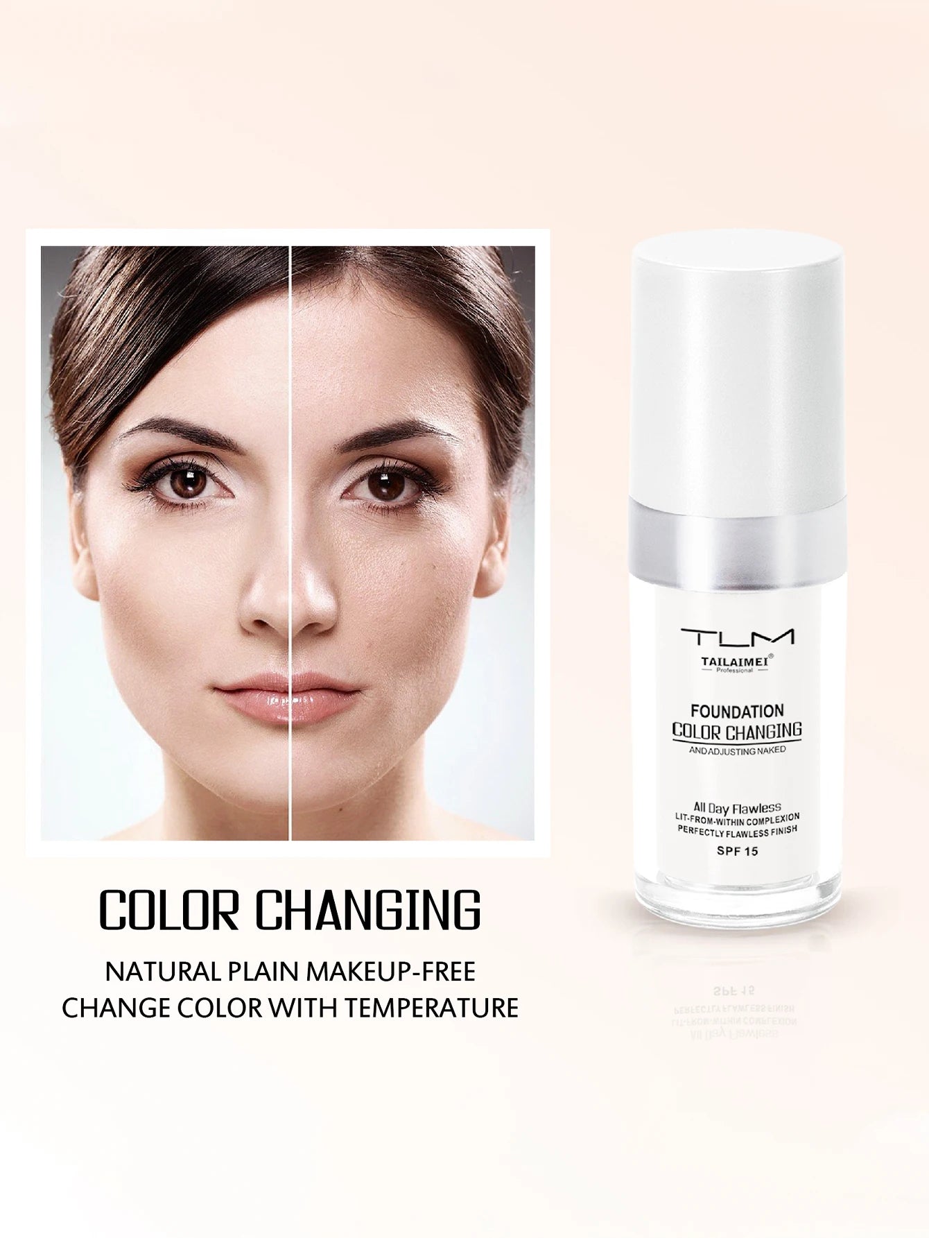 Moisturizing Liquid Foundation – Lightweight, Waterproof & Hydrating Cream Makeup (30ml, SPF)