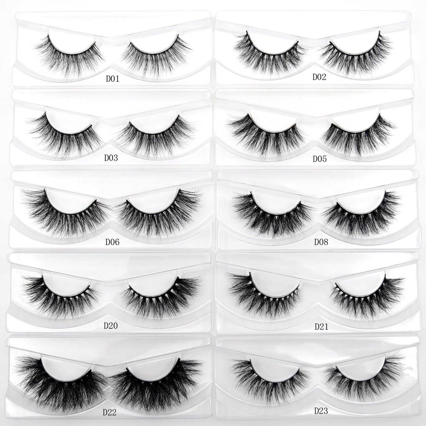 Visofree 30/40/100 Pairs 3D Mink Lashes With Tray No Box Handmade Full Strip Lashes Mink False Eyelashes Makeup eyelashes cilios