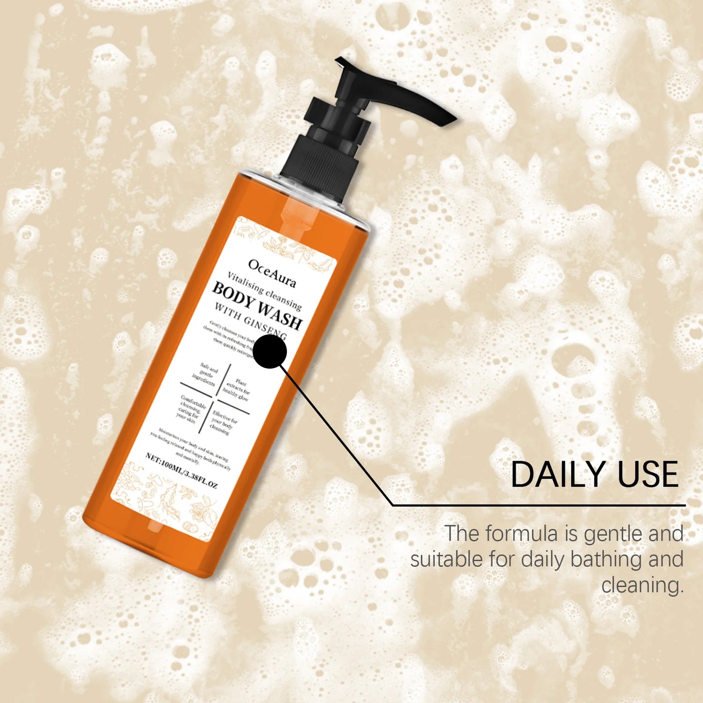 Happy Bath Body Wash Oil – Back Acne Care & Smooth Skin