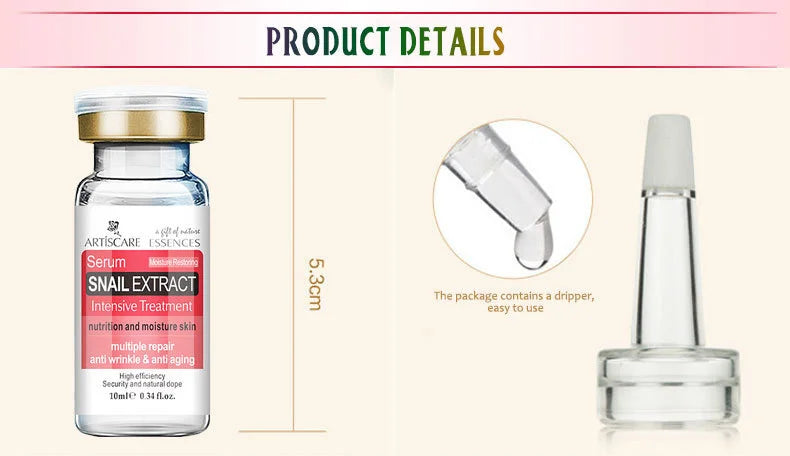 ARTISCARE Snail Essence 3pcs for Moisturizing and Nourishing Face Serum Skin Care Cream