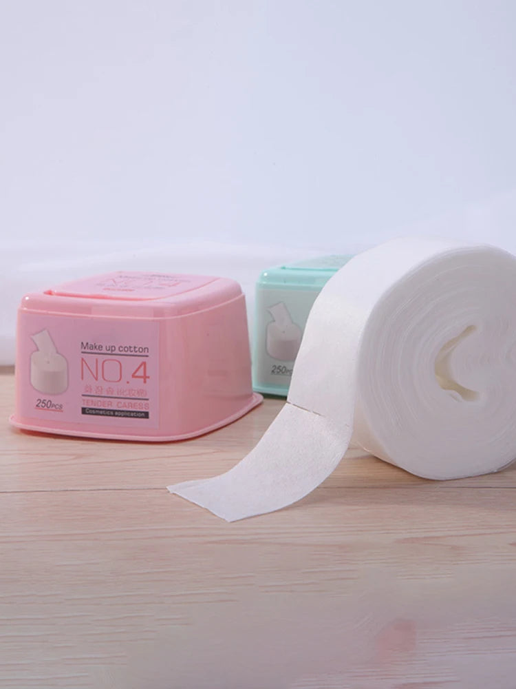 250 Disposable Face Towels – Cotton Soft Dry Wipes for Sensitive Skin & Makeup Removal