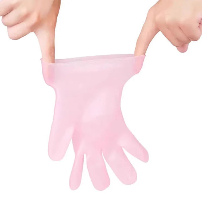 Silicone Moisturizing Gloves Anti-Slip Dead Skin Remove Gloves Preventing Dryness Exfoliating Gloves Hand Care Tools