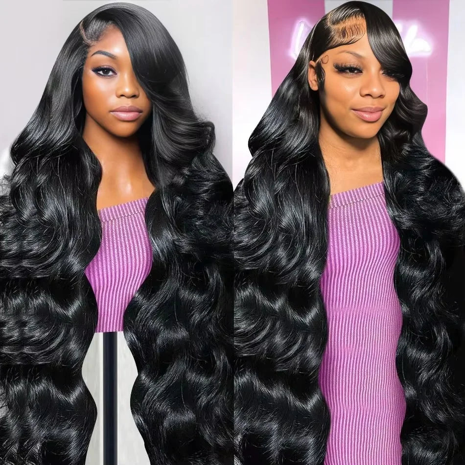280% 40 30 Inch 13X6 HD Transparent Body Wave Lace Frontal Wig Brazilian Wigs Loose Wave 13X5 Lace Front Human Hair Wig For Wome
