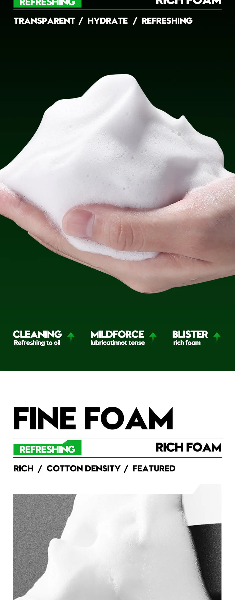 Men’s Cool Facial Cleanser – Deep Cleansing, Refreshing, Moisturizing & Pore Tightening | 100g