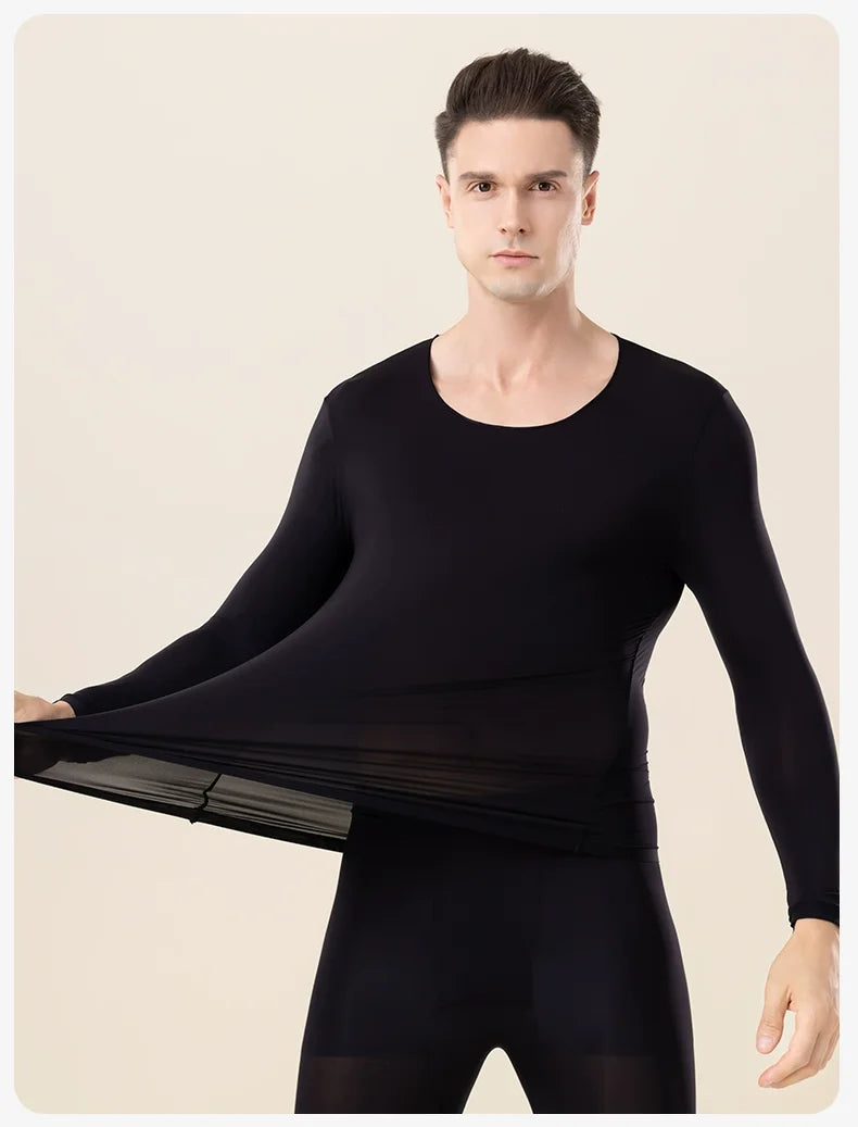 Hyaluronic Acid Skin Care Clothing Men's Invisible Ultra-Thin Spring & Fall Far Infrared Heating Skin Care Clothing Bottoming