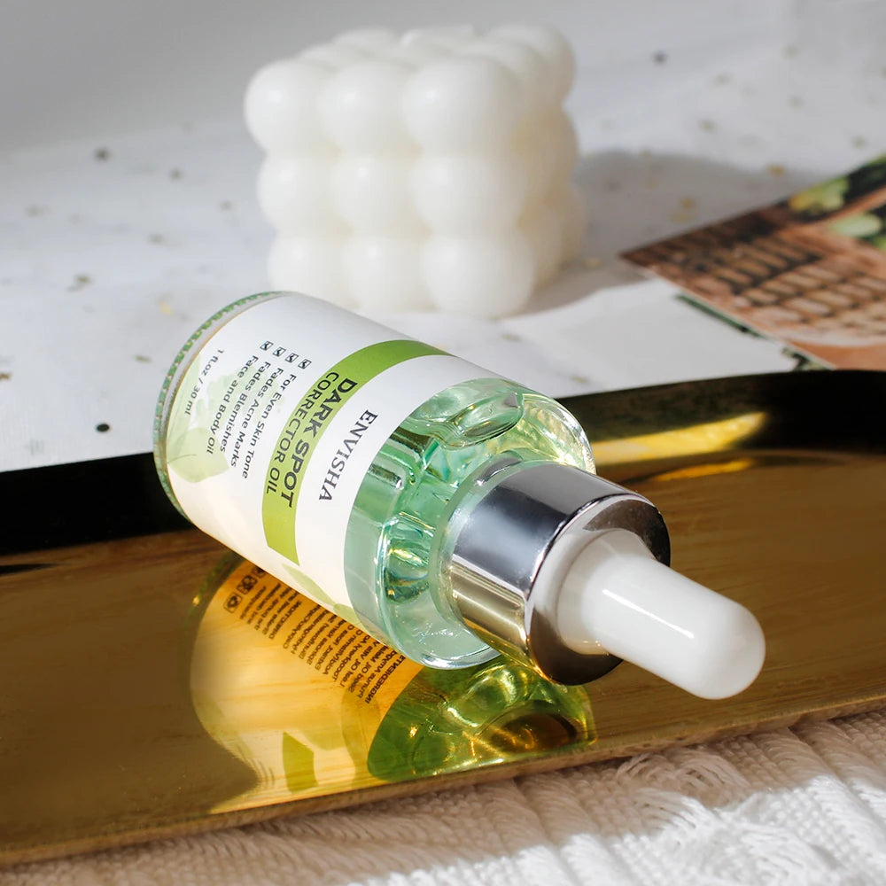 ENVISHA Face Skin Care Whitening Freckle Essential Oil Serum Remove Melasma Dark Spots Melanin Brighten Anti-Aging Shrink Pores