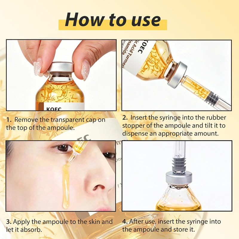 Kojic Acid Turmeric Facial Ampoule Serum With Niacinamide Deep Moisturizing Nourishing Essence 30ml