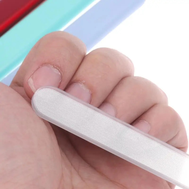 Glass Nail File With Case Crystal Diamond Salon Best Beauty Nail Buffer For Natural And Acrylic Nail