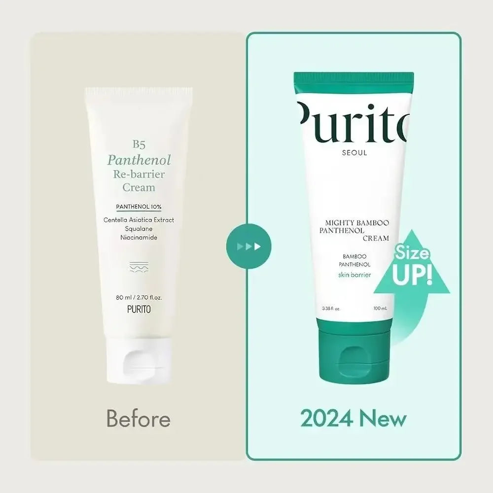 Purito Cream Bamboo Extract Panthenol Intensive Cream Soothing Moisturizing Repair Barrier 100ml