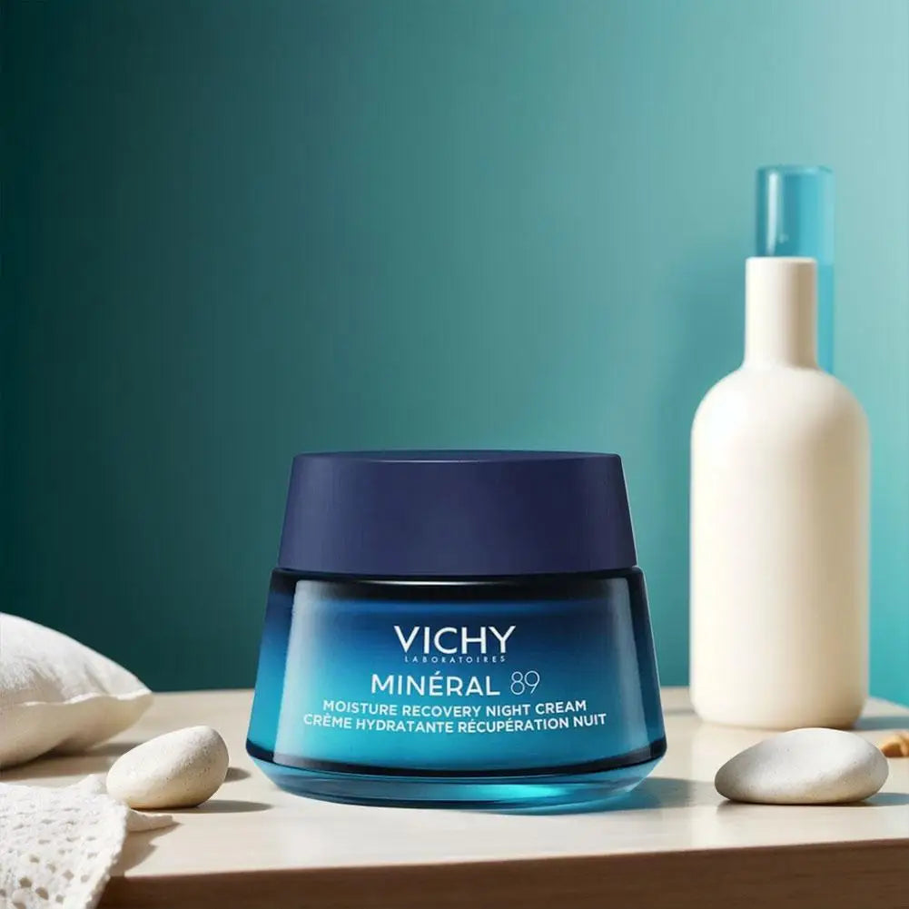 Korea Vichy Face Cream Pure Hyaluronic Acid Mineral Deep Hydration Anti-Wrinkle Anti-Aging Repair Smoothing Night Skin Care