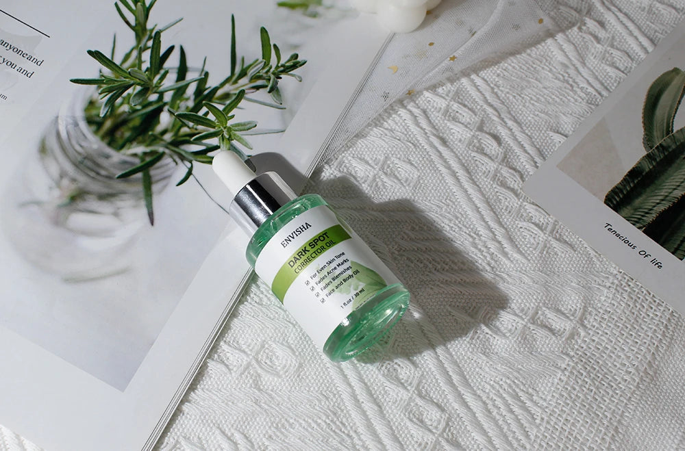 ENVISHA Face Skin Care Whitening Freckle Essential Oil Serum Remove Melasma Dark Spots Melanin Brighten Anti-Aging Shrink Pores