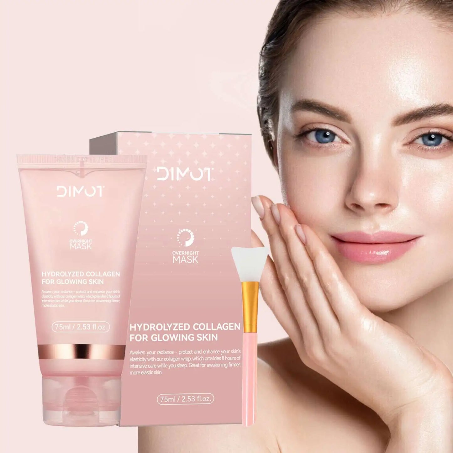 Collagen Night Wrapping MaskReduces Sagging & Dullness Hydrolyzed  Elasticity Hydration Skin Care for All Skin Types