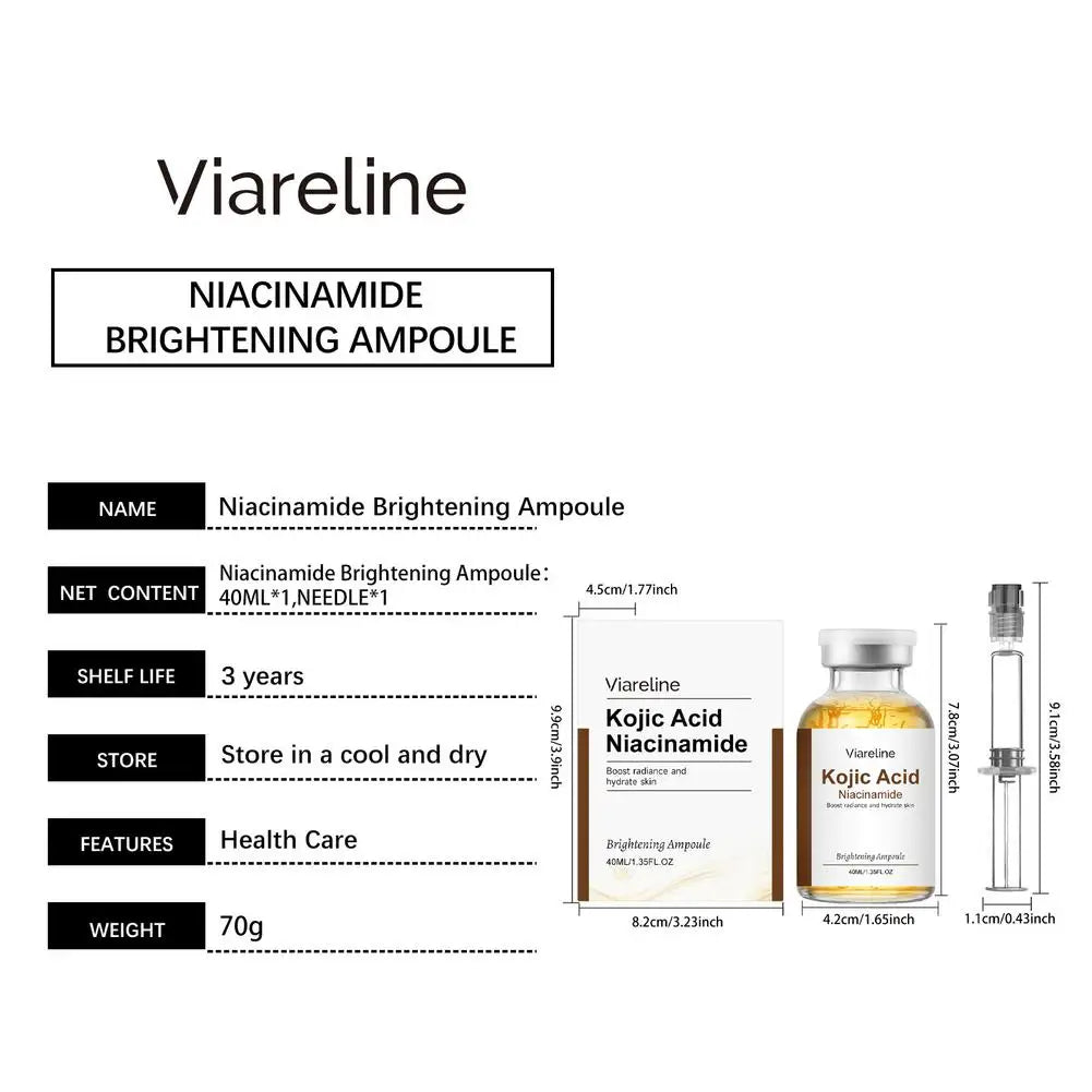 40ml Kojic Acid Nicotinamide Facial Care Essence Ampoule Serum Collagen Deeply Moisturizing Essence Brightens and Evens Skin