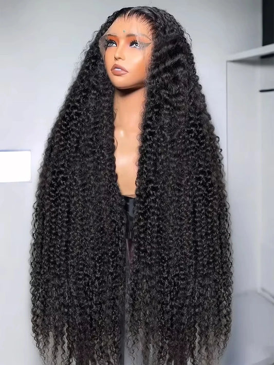 Human Hair 250 Density 13x6 Deep Wave Curly Lace Front 13x4 Water Wave 30 40 Inch Wig Pre Plucked HD Lace Frontal Glueless Wigs