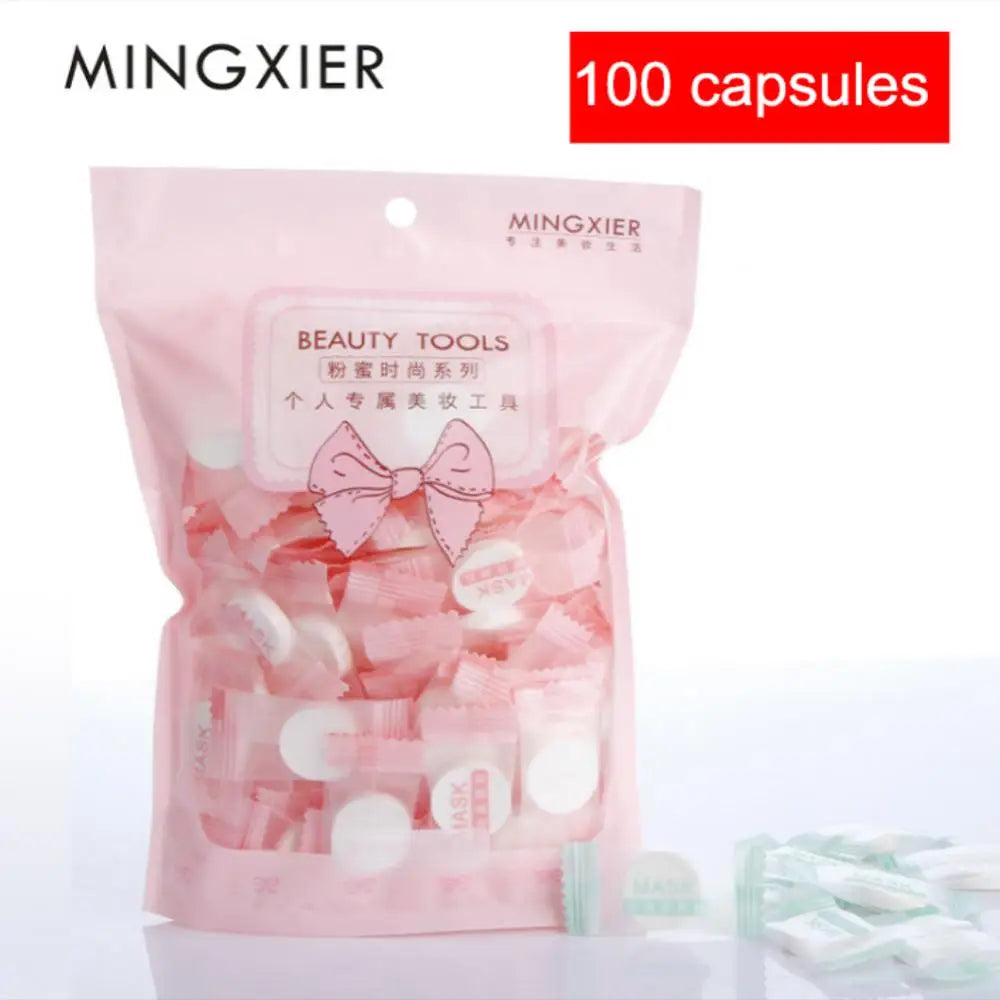 Compressed Mask Skin Care Desechable Nonwovens Paper Compressed Mask Skin Care Made Facial Mask Fabric Independent Packaging