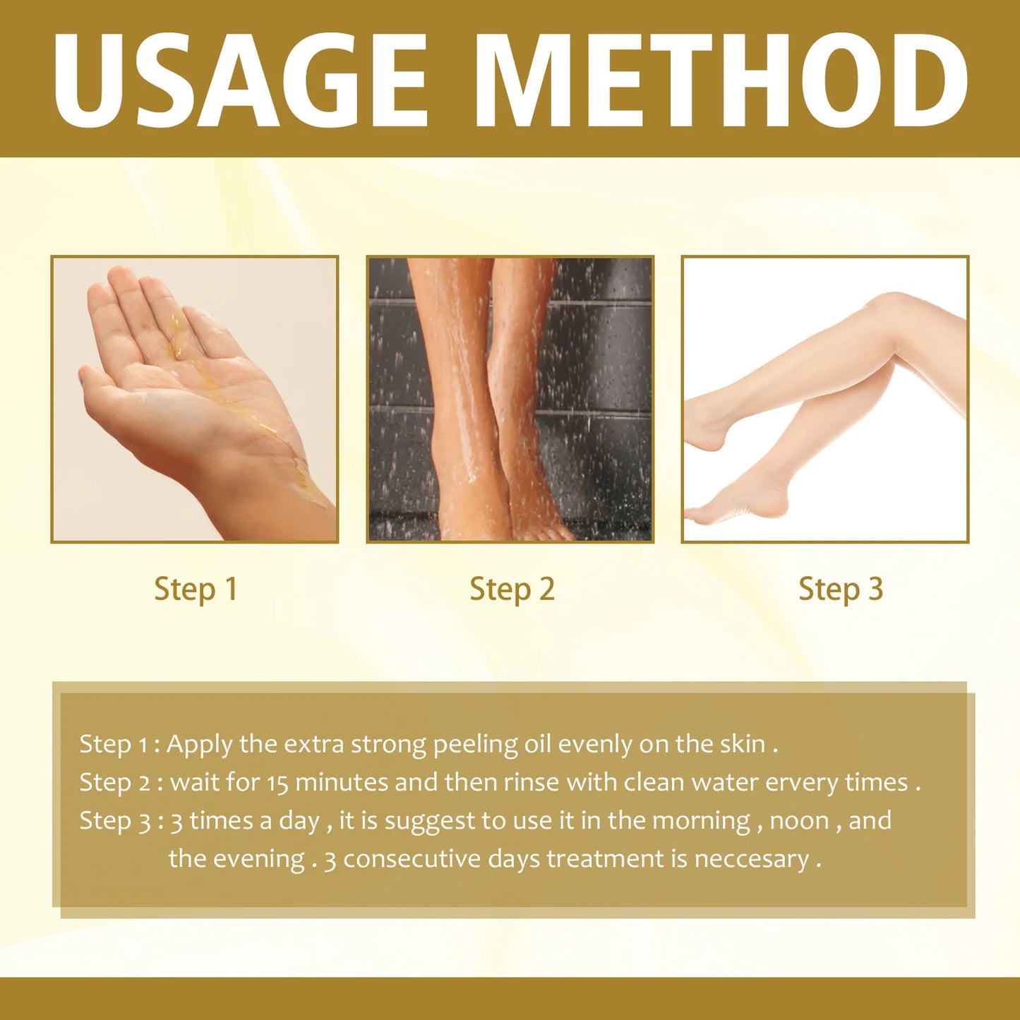 Yellow Peeling Oil Bleaching Brightening Dark Spots Body Knees Exfoliating Remove Dead Skin Lightening Melanin Whitening Serum