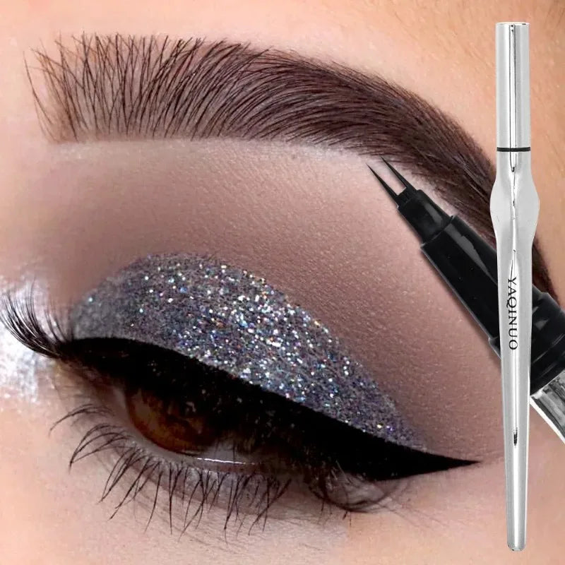 2Points Eyebrow Pencil Long Lasting Easy To Grip Eyebrow Tattoo Waterproof Thin Liquid Lying Silkworm Brow Pen Korean Makeup New