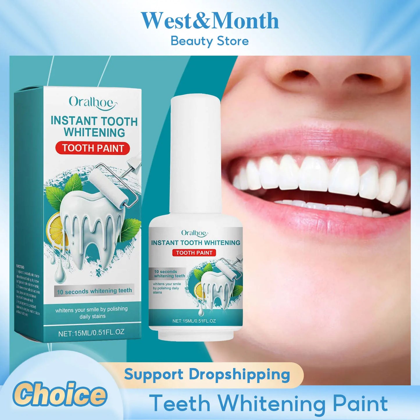 Teeth Whitening Paint Remove Tooth Stains Tartar Prevent Pigmentation Bleach Cleaning Odor Fresh Breath Oral Hygiene Care Tools