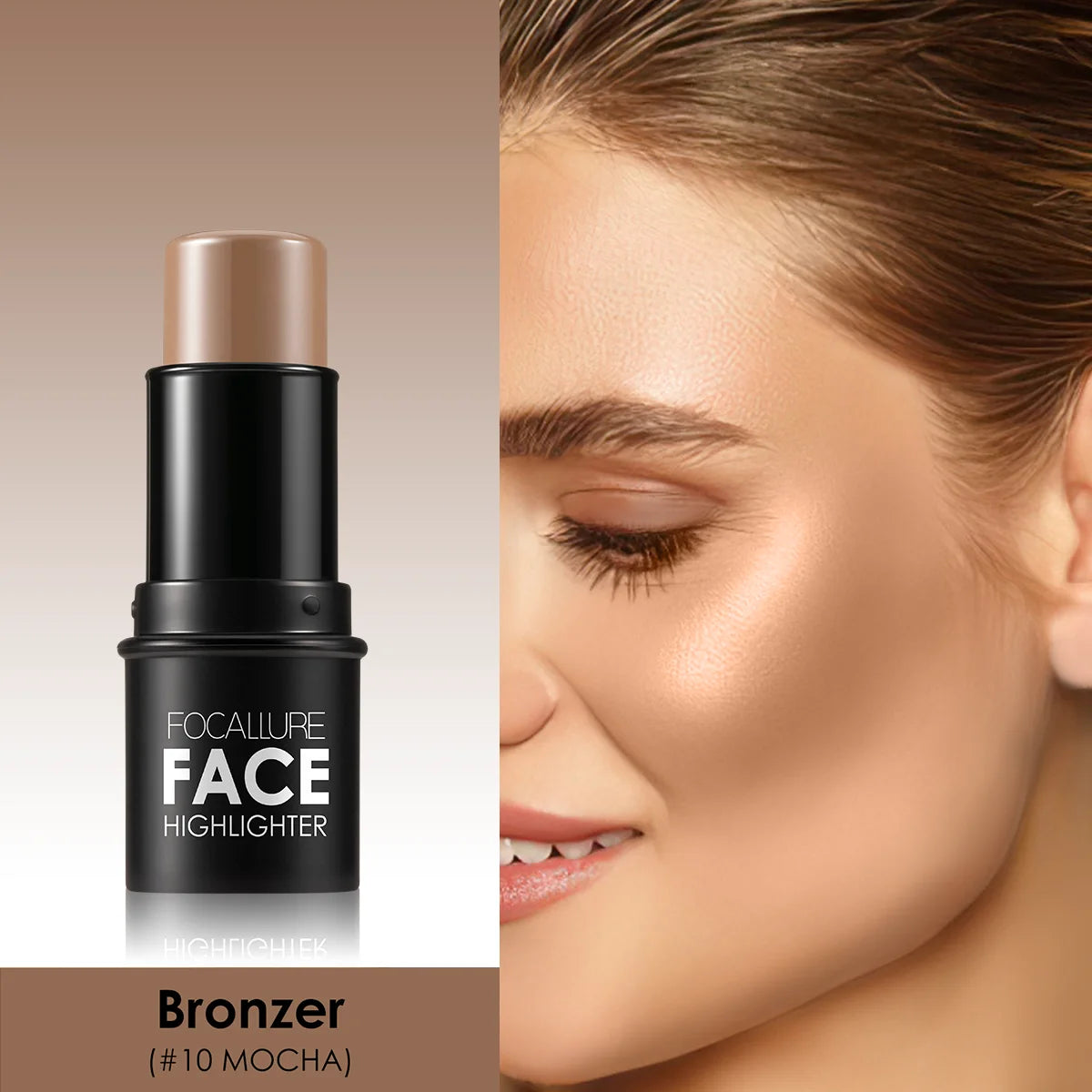 Wholesale FOCALLURE Bronzer Highlighter Stick Waterproof Body Face Contour Corrector Illuminator Cream For Women's Makeup