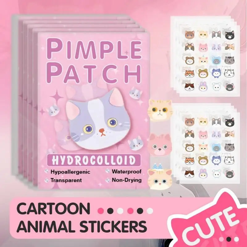 600pcs Cartoon Acne Patch Acne Concealer Treatment Removal Pimple Patch Breathable Ultra-thin Facial Acne Patches Skin Care