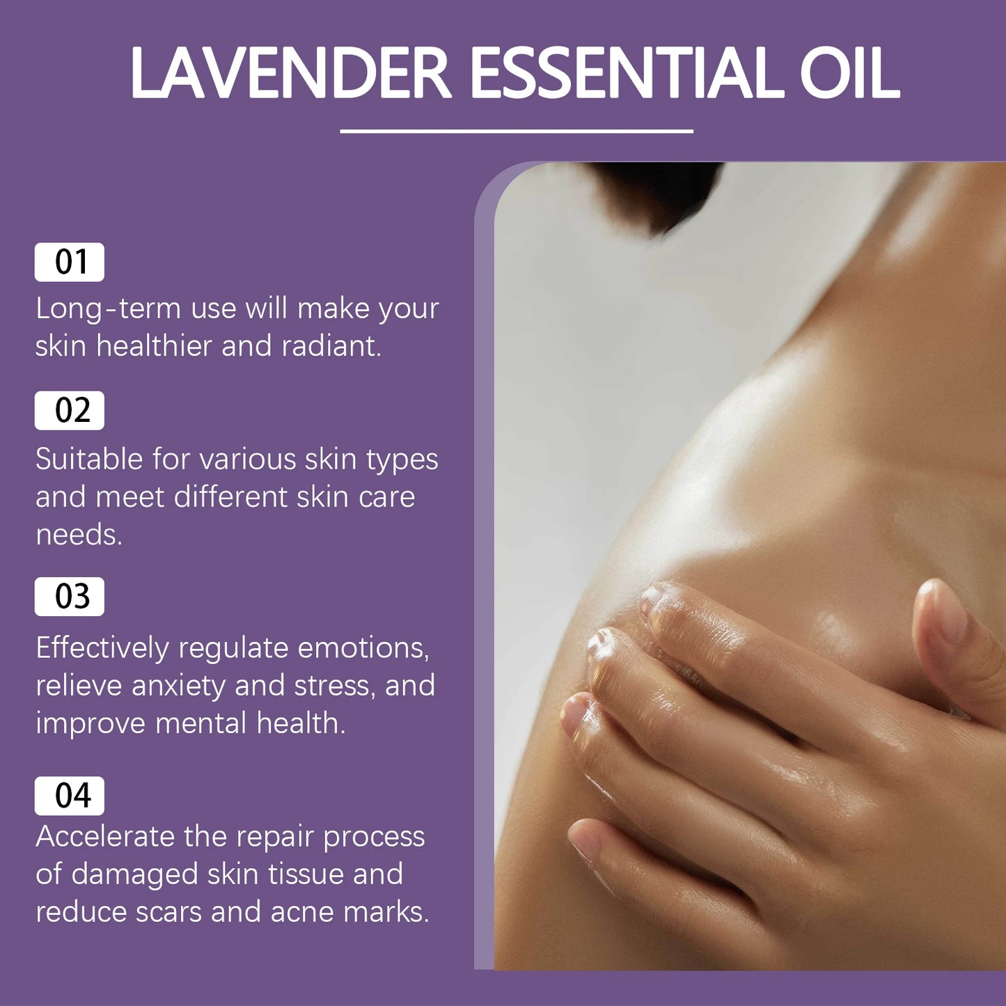 WEST MONTH Lavender Essential Oil Soothe and Relax Regulate Body and Mind Deeply Caring for The Skin Multiple Nourishing 3.38 oz