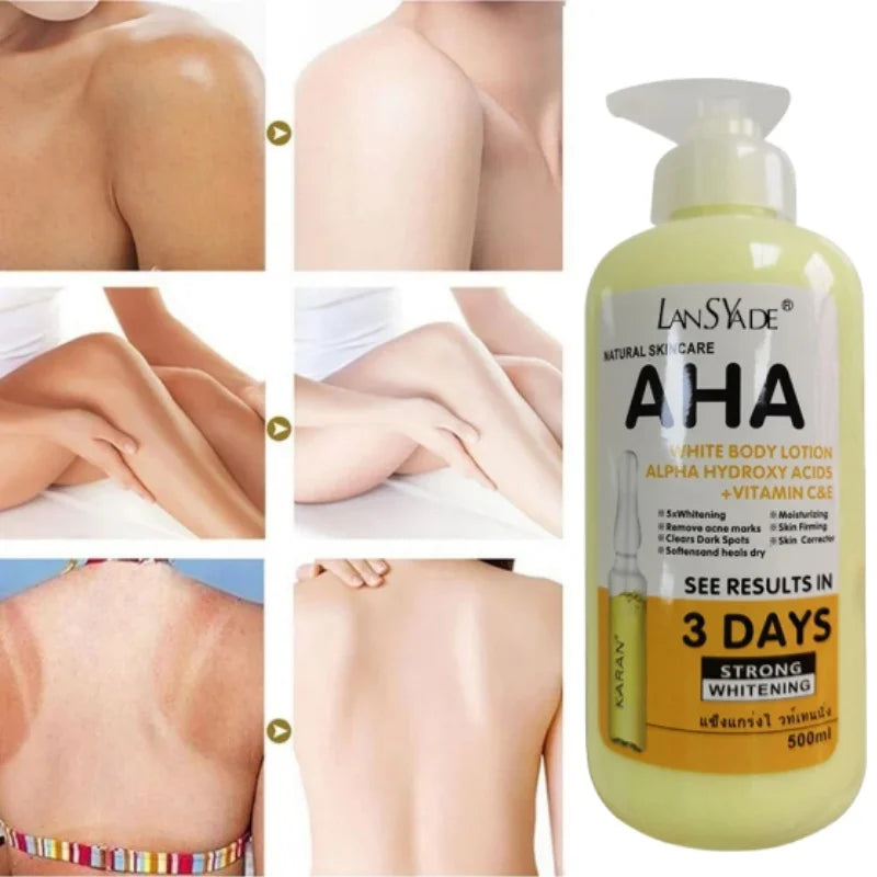 Whitening Body Lotion – 500ml Vitamin C, Glutathione & AHA for Bright, Smooth Skin