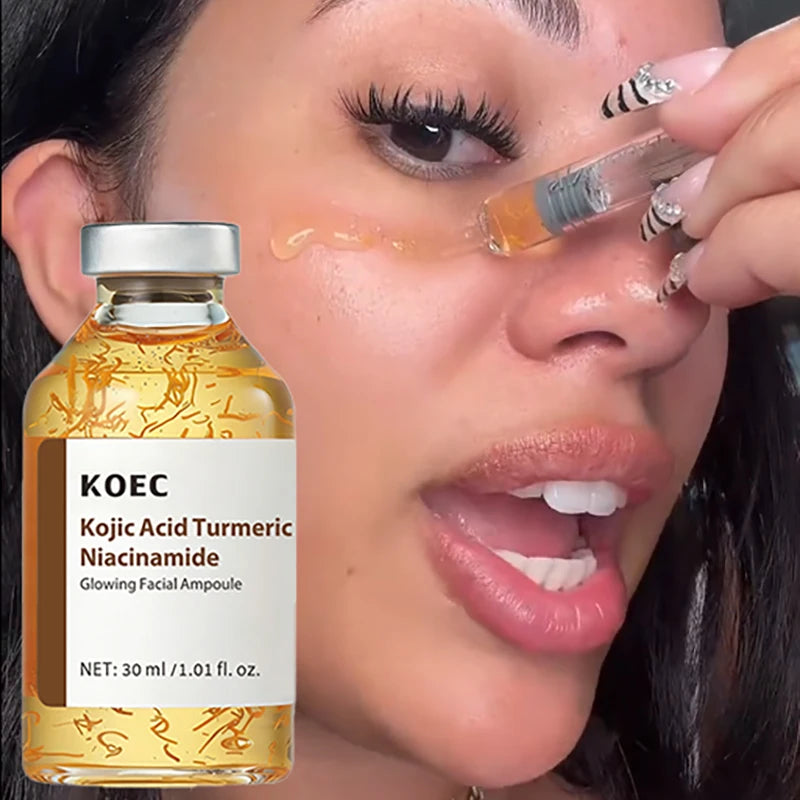 Kojic Acid Turmeric Facial Ampoule Serum With Niacinamide Deep Moisturizing Nourishing Essence 30ml