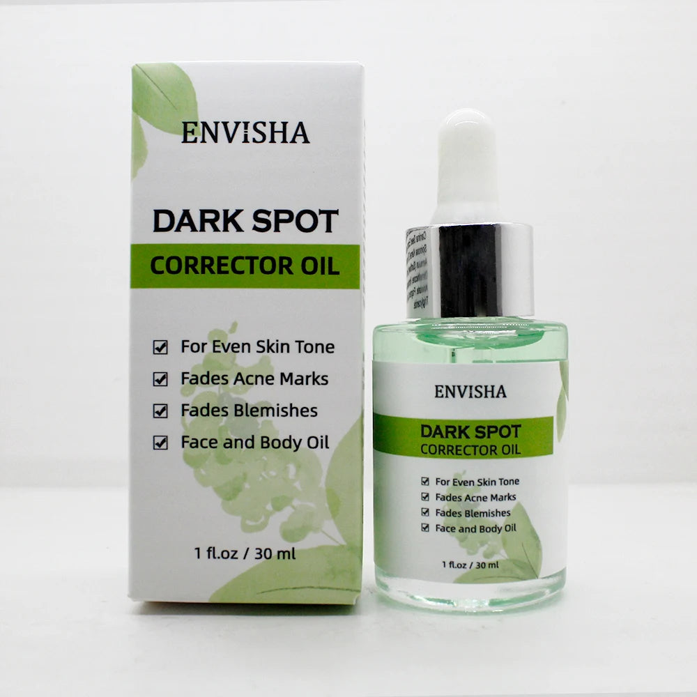 ENVISHA Face Skin Care Whitening Freckle Essential Oil Serum Remove Melasma Dark Spots Melanin Brighten Anti-Aging Shrink Pores