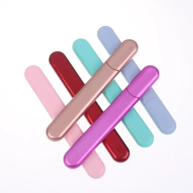 Glass Nail File With Case Crystal Diamond Salon Best Beauty Nail Buffer For Natural And Acrylic Nail