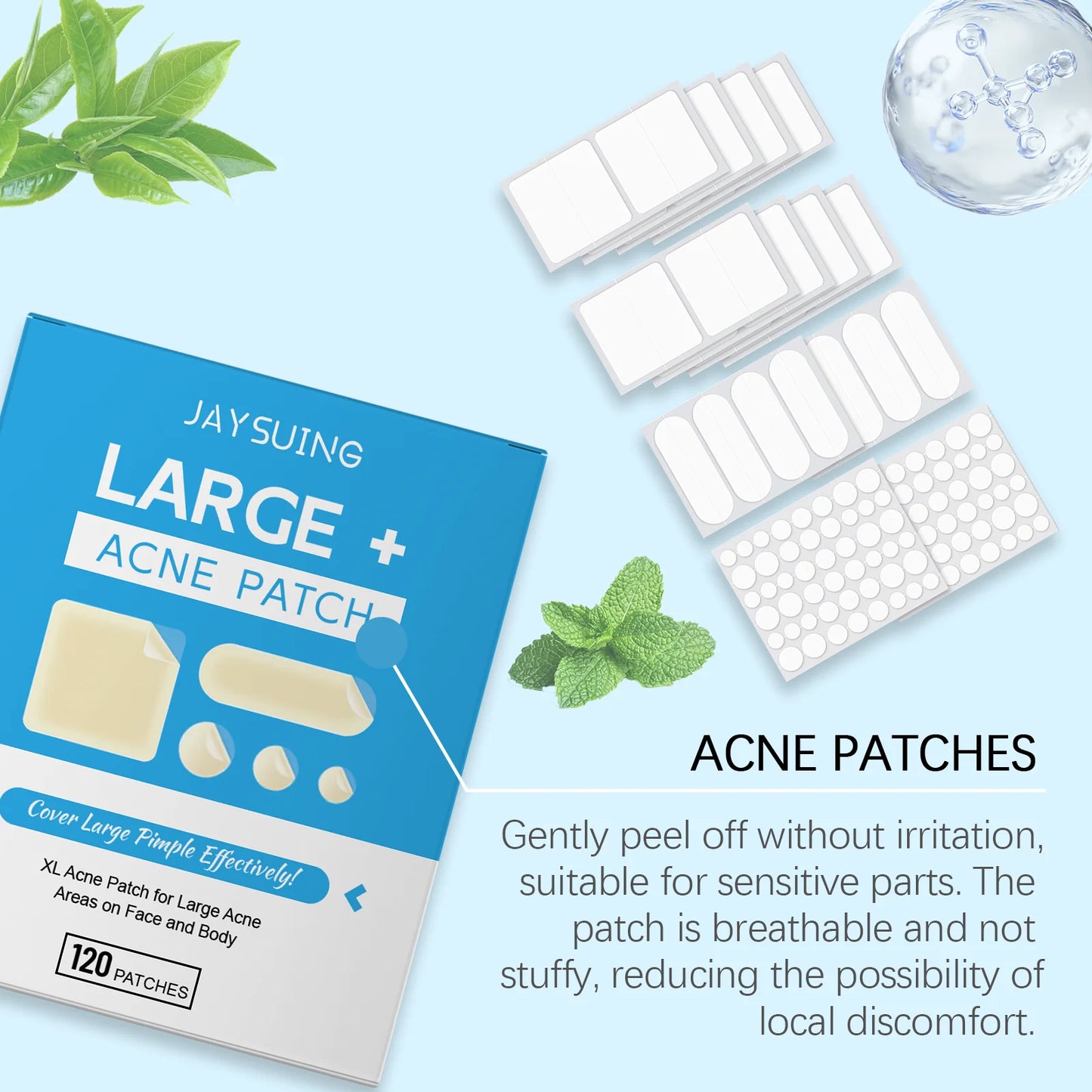 Salicylic Acid Acne Patch Cover Pimple Blemish Absorb Grease Nourish Smooth Facial Skin Waterproof Breathable Anti Acne Stickers