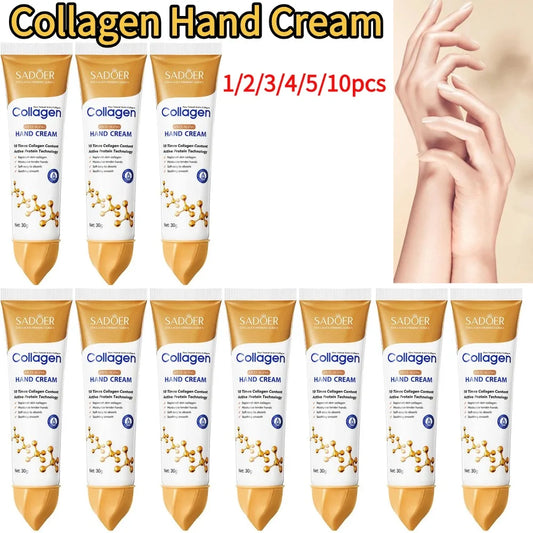 Collagen Hand Cream Skin Soften Nourish Moisturizing Korean Skin Care Cracked Repair Hand Skin Care Products