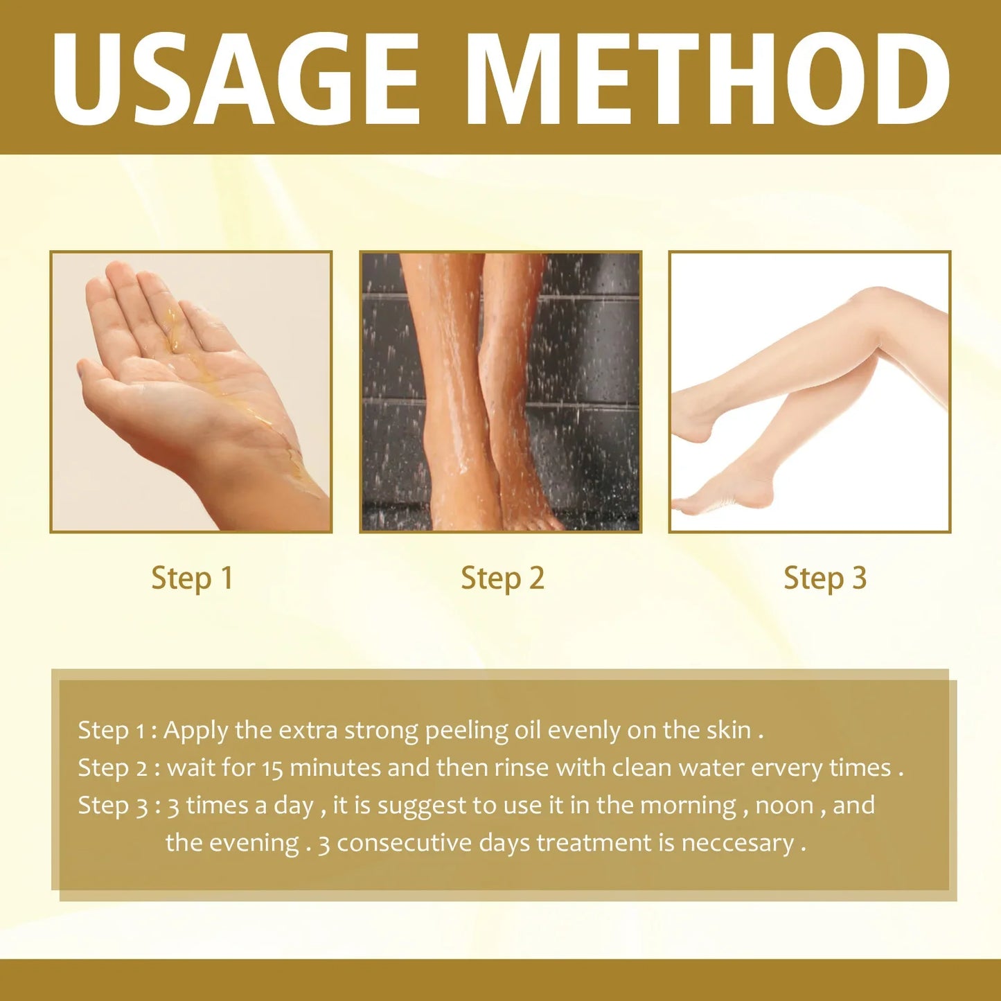 Yellow Peeling Oil Bleaching Brightening Dark Spots Body Knees Exfoliating Remove Dead Skin Lightening Melanin Whitening Serum