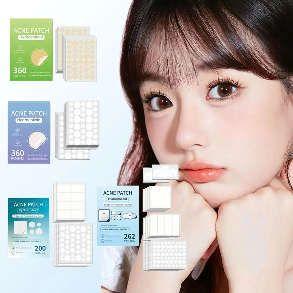262/360Pcs Cute Colorful Pimple Patches Acne Treatment Stickers Invisible Acne Cover Face Spot Pimple Patch Skin Care Makeup