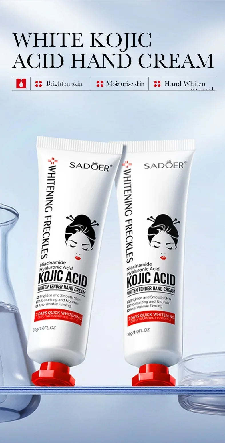 Kojic Acid Anti-wrinkle Hand Cream Skin Soften Nourish Anti-drying Whitening Moisturizing Korean SkinCare Cracked Repair Product