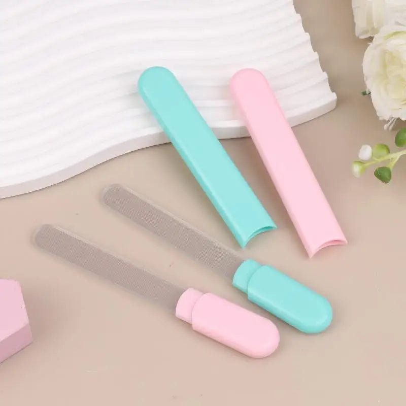 Glass Nail File With Case Crystal Diamond Salon Best Beauty Nail Buffer For Natural And Acrylic Nail