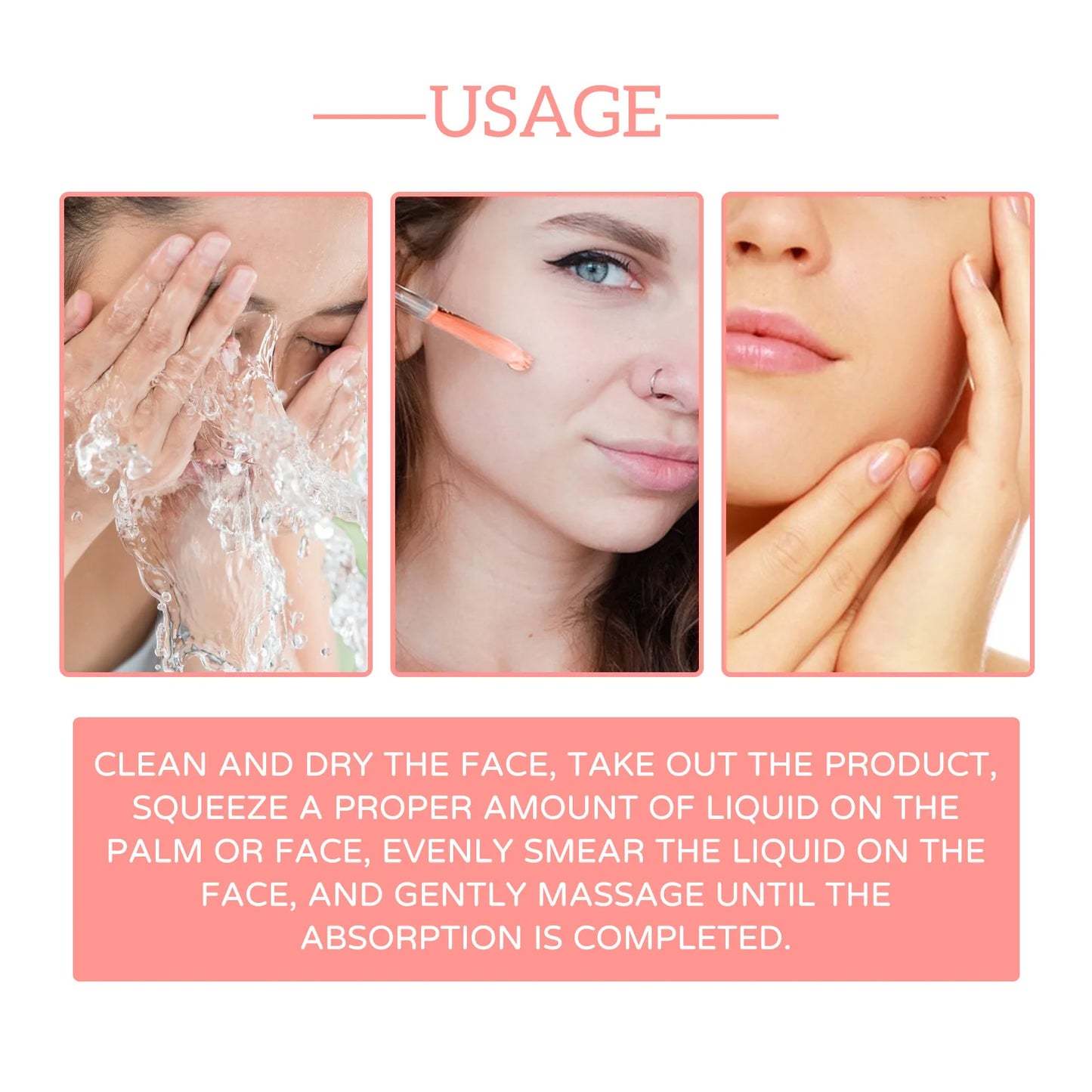 5-in-1 Facial Serum Moisturizes Skin, Firms, Reduces Spots and Acne, Beauty Enhancing Serum
