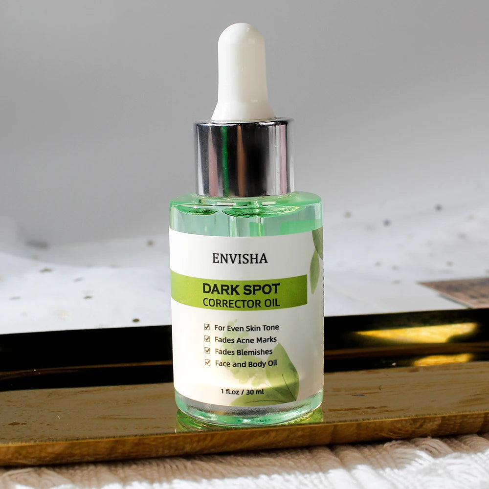 ENVISHA Face Skin Care Whitening Freckle Essential Oil Serum Remove Melasma Dark Spots Melanin Brighten Anti-Aging Shrink Pores